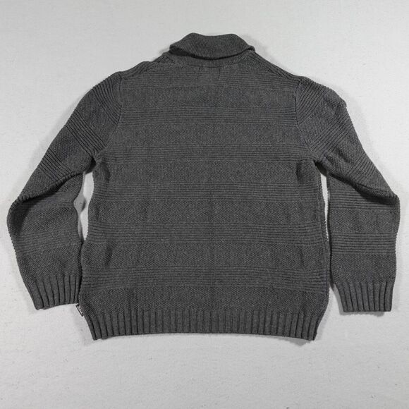 Woolrich Sweater Men Large Gray Heavy Knit Cowl Neck Merino‎ Wool Blend NWT - Picture 12 of 13